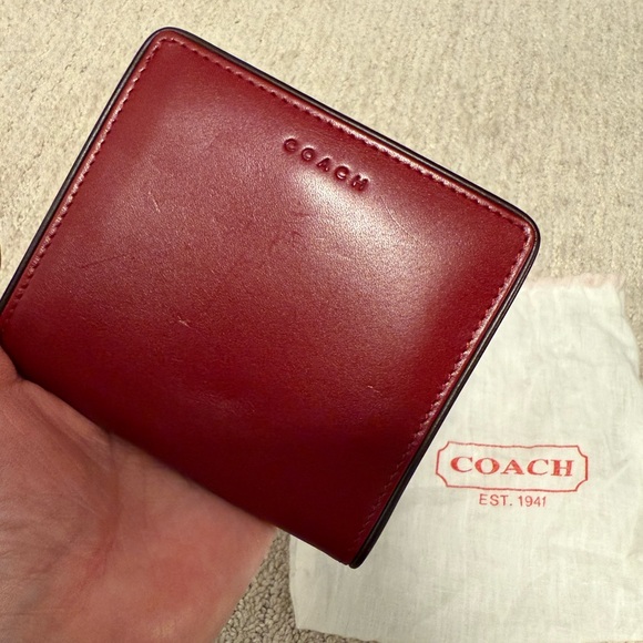 Coach Accessories - Coach Vintage Red Leather Wallet